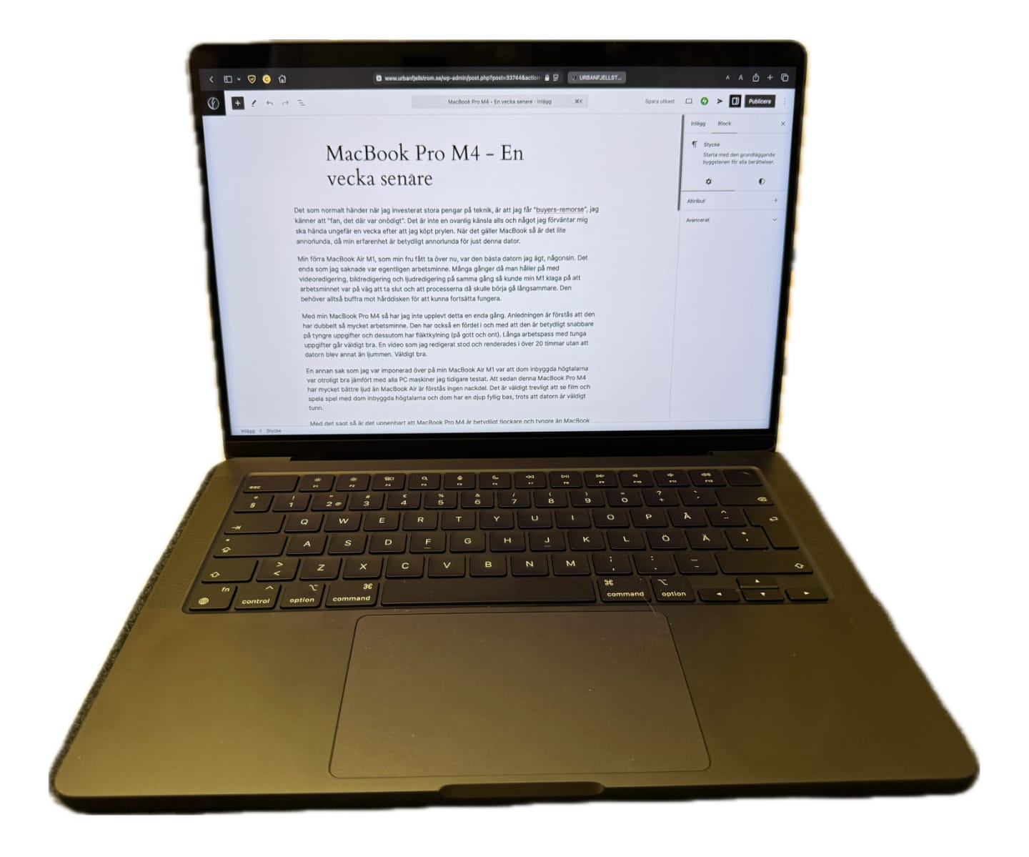 MacBook Pro M4 – En vecka senare